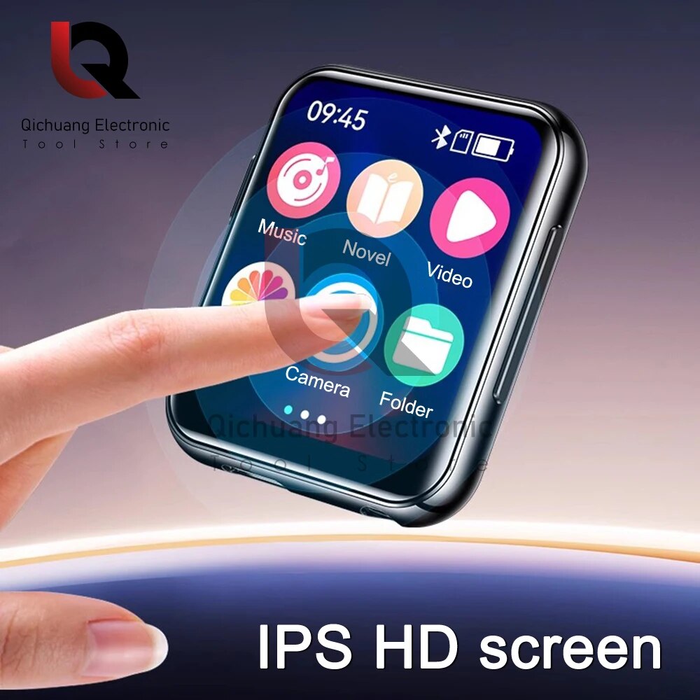 1Pc MP3 Music Player Bluetooth 5.4 HiFi MP4 Walkman Full Touch Screen Built-in Speaker Recorder Camera Video Player FM/E-book. 