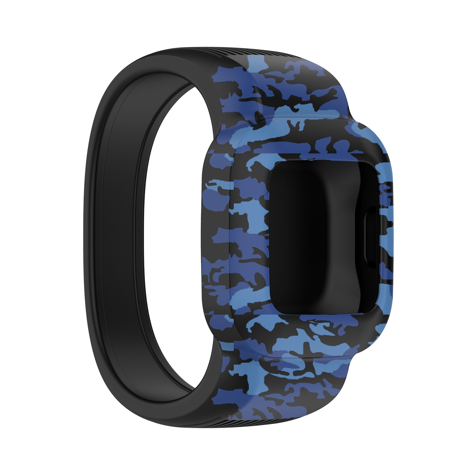 For Garmin Vivofit JR3 No Buckle Silicone Printing Watch Band, Size:S