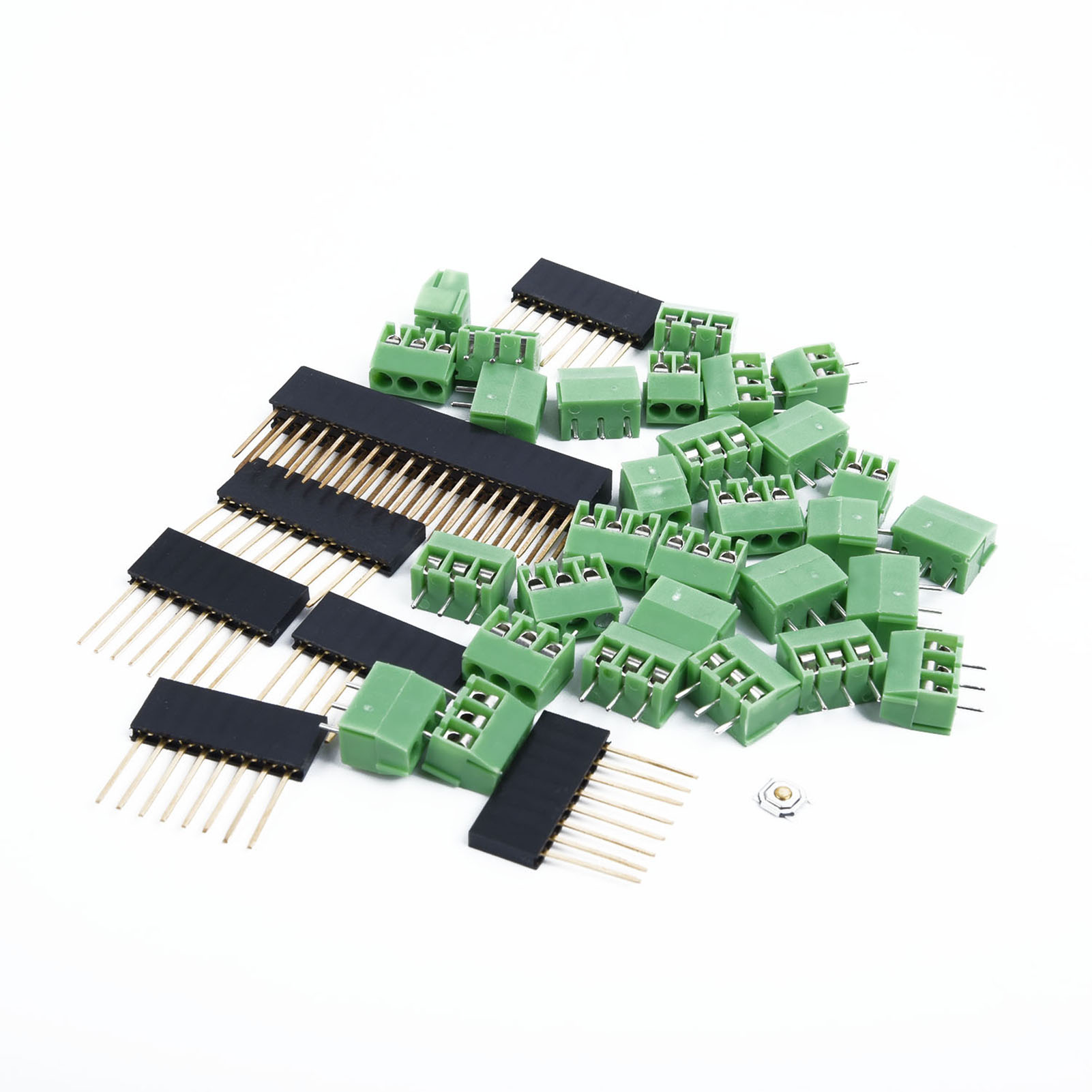 Terminal Block Shield Board Set Parts Prototype PCB Terminal Block Female Header Sockets Compatible with Arduino MEGA-2560. 