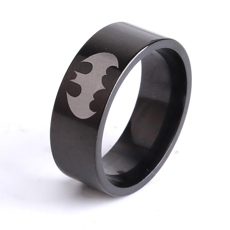 Black Color Stainless Steel Batman - Ring for Men. 