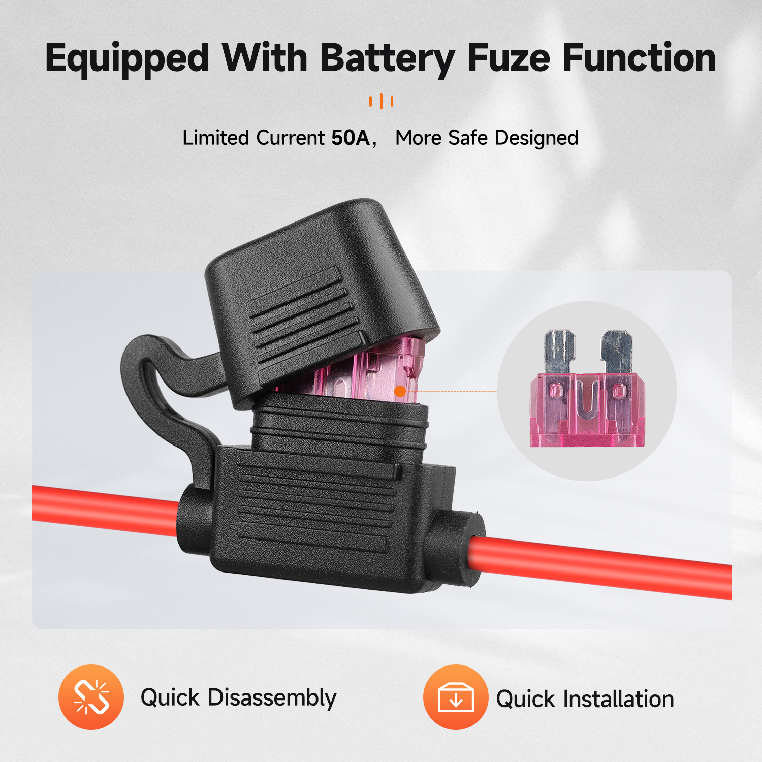 Hailong Battery Discharge Connector 5Pin 6Pin Male Female Connection E-Bike Battery Base Replacement Part 50A External Fuse. 