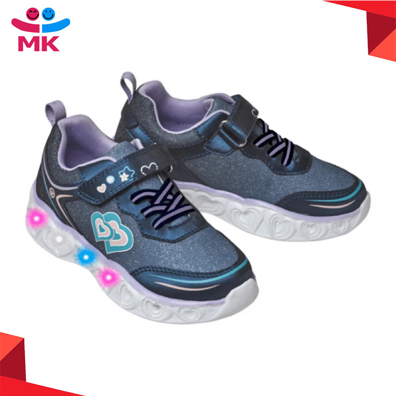 Fashion Girls Sports Shoes Kids Children's Air Running Go Walking Tennis Shoes Anti-slip Trendy Runner Light Up Sneakers