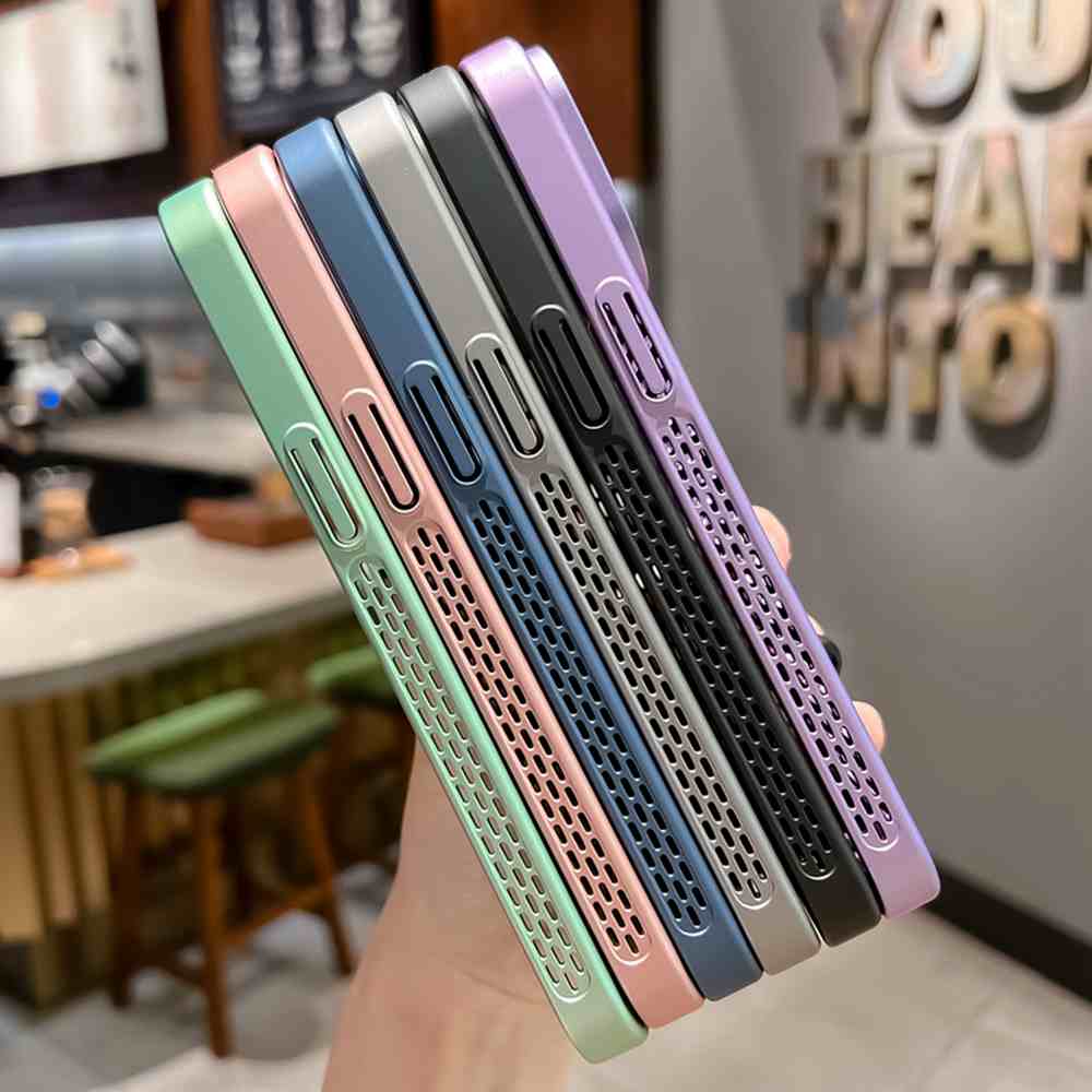 HOCE Hollow Heat Dissipation Phone Cases For iPhone 16 15 14 13 12 Pro Max 14 15 16 Plus Case Cooling Breathable Hard PC Ultra Thin Cover. 