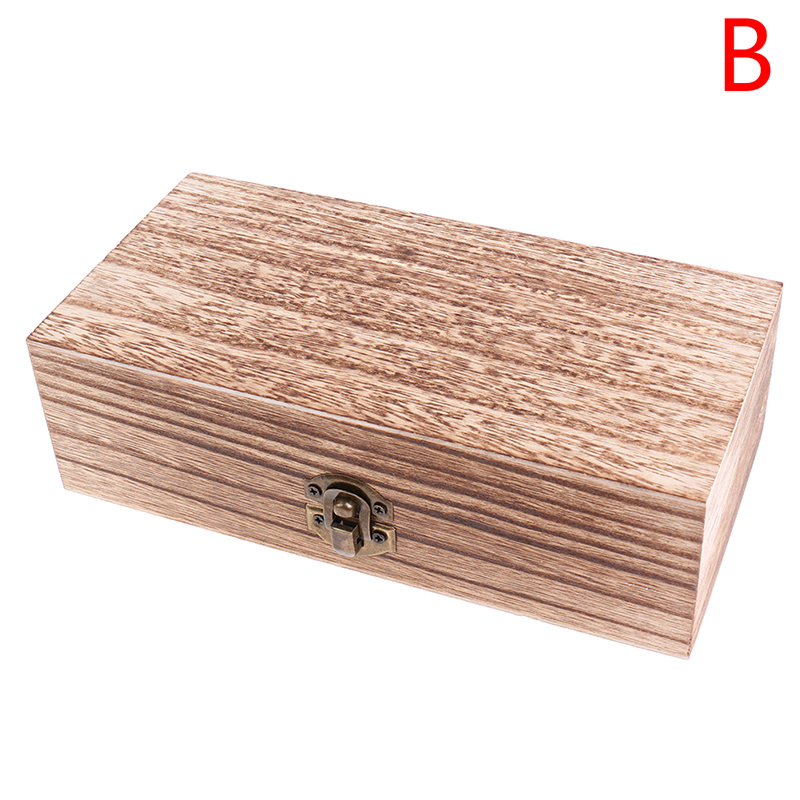 Retro Jewelry Box Desktop Wood Clamshell Storage Hand Decoration Wooden