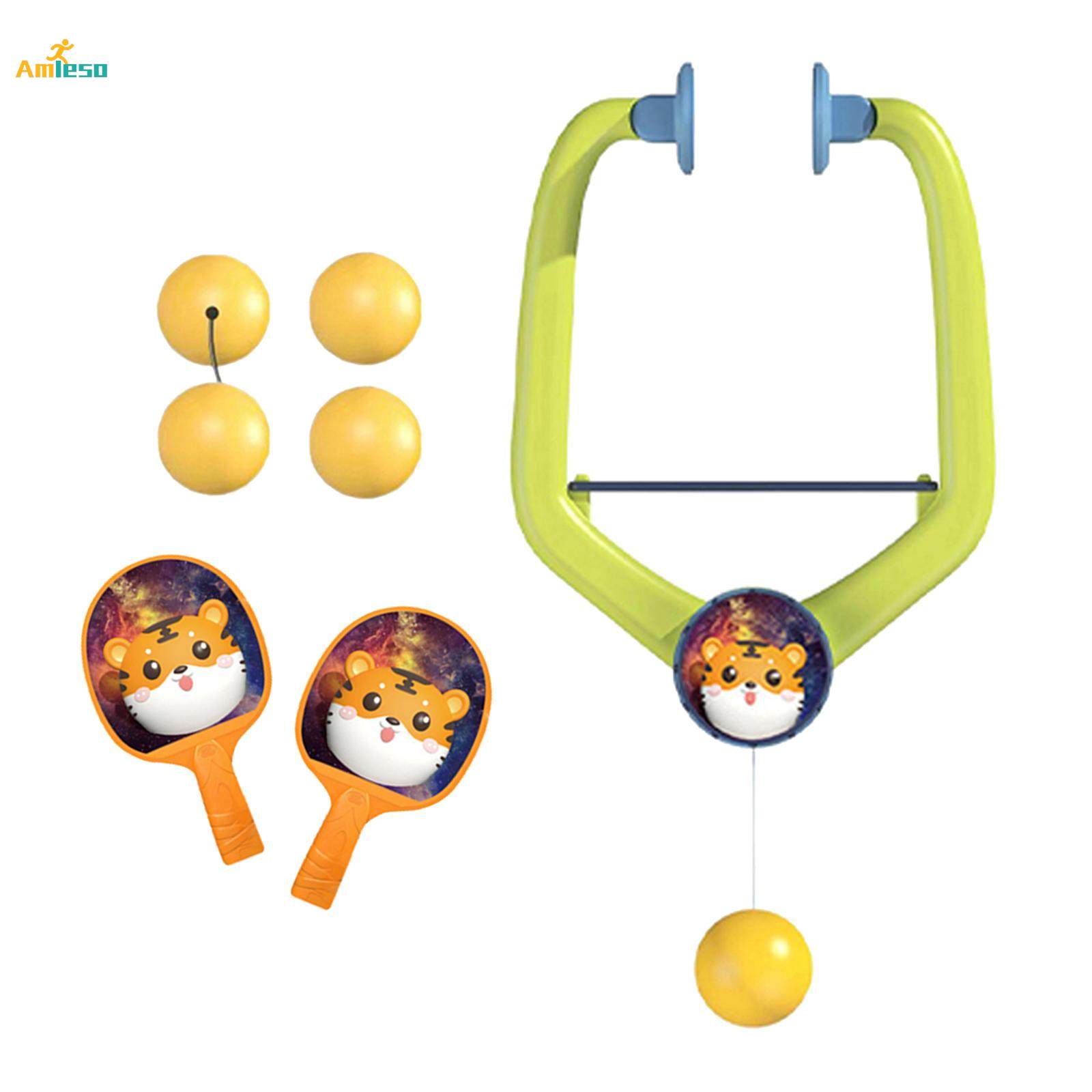 Hanging Table Tennis Set Indoor Hanging Table Tennis Trainer Parent Child Toy Portable Pingpong Paddles and Balls Set for Children Beginners. 