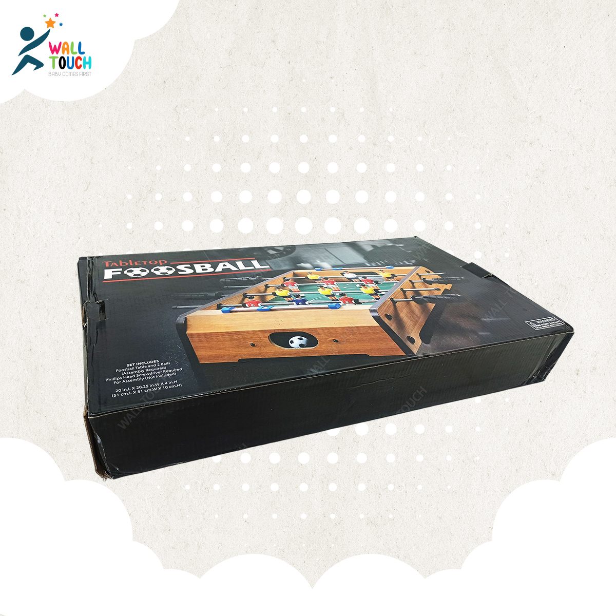 TABLETOP FOOSBALL TABLE- Portable Mini Table Football / Soccer Game Set with Two Balls and Score Keeper for Adults and Kids. 