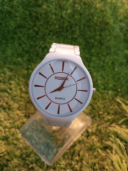 NRA2 WHITE Stainless Steel Watch with RAOLIAS Hands for Men. 