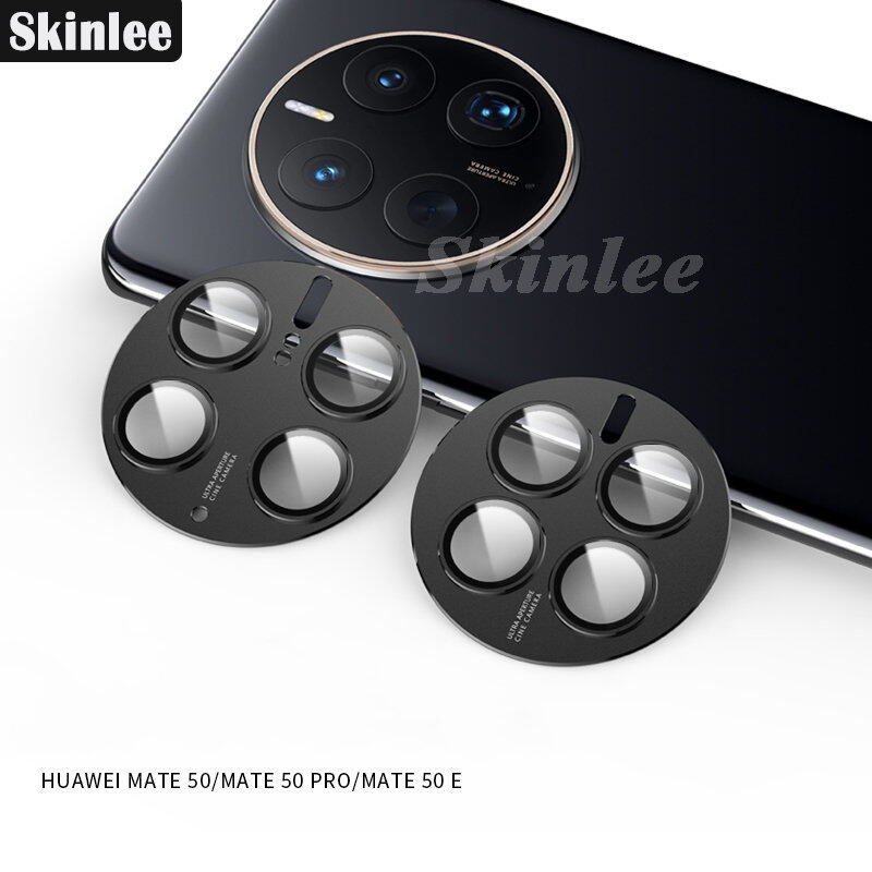 2 Pieces for Huawei Mate50 Pro Camera Protector Cover for Huawei Mate 50 Pro Tempered Glass Protector Lens Film Metal Frame Protective Case
