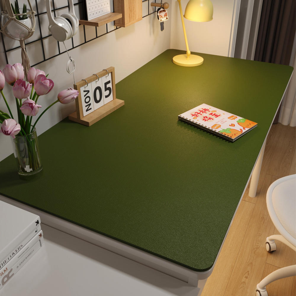 Solid color Desk mat Comfortable Learning Oil proof Leather mat Environmental protection Students Coffee table mat for Office desk accessory Study room essential Home décor item College student necessity Game table protector. 