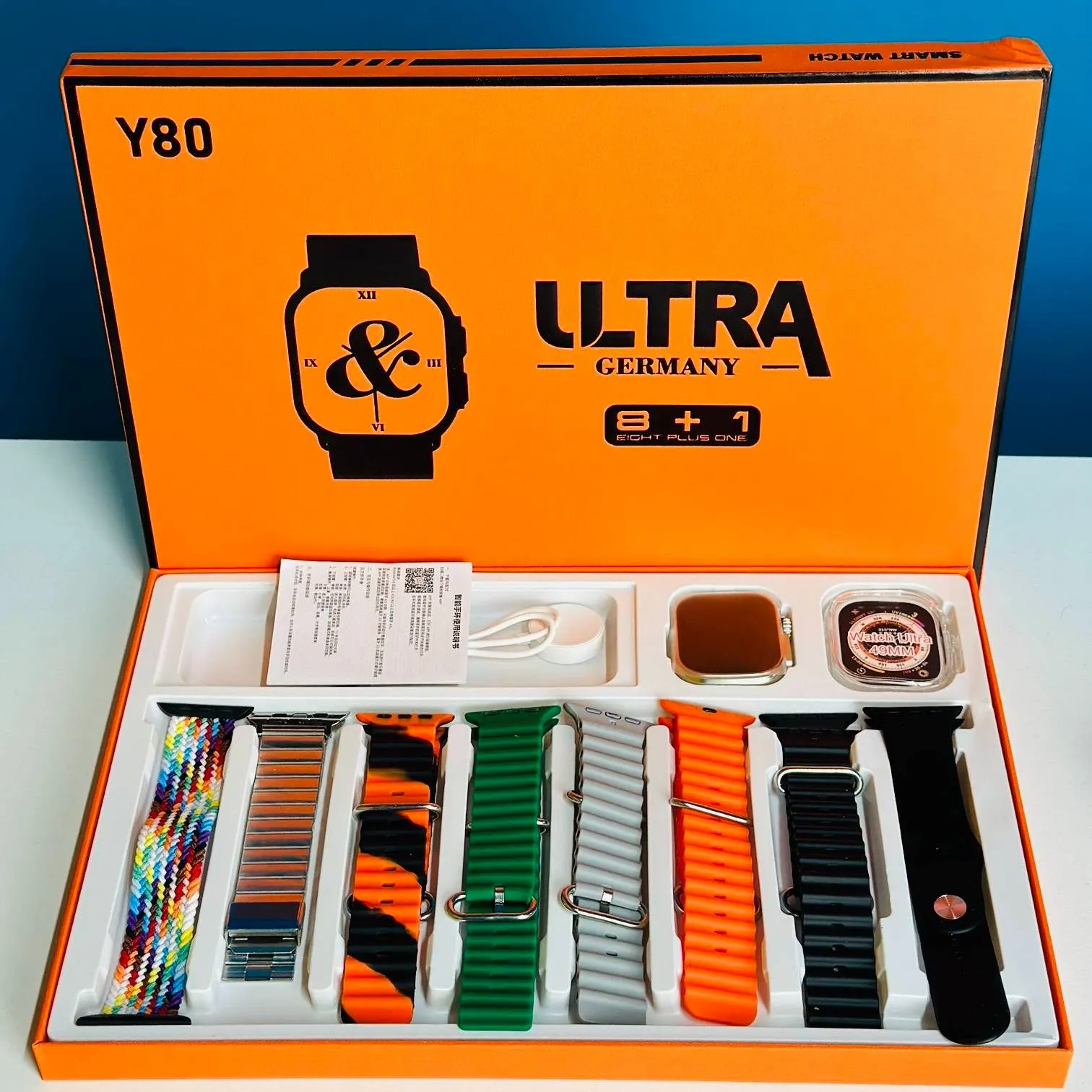 High-Performance - Y80 Ultra Smart Watch (8 + 1 Cover ) in Germany) - Reliable Accessory - Easy to Use - Dreamy Deals (1 protective cover )