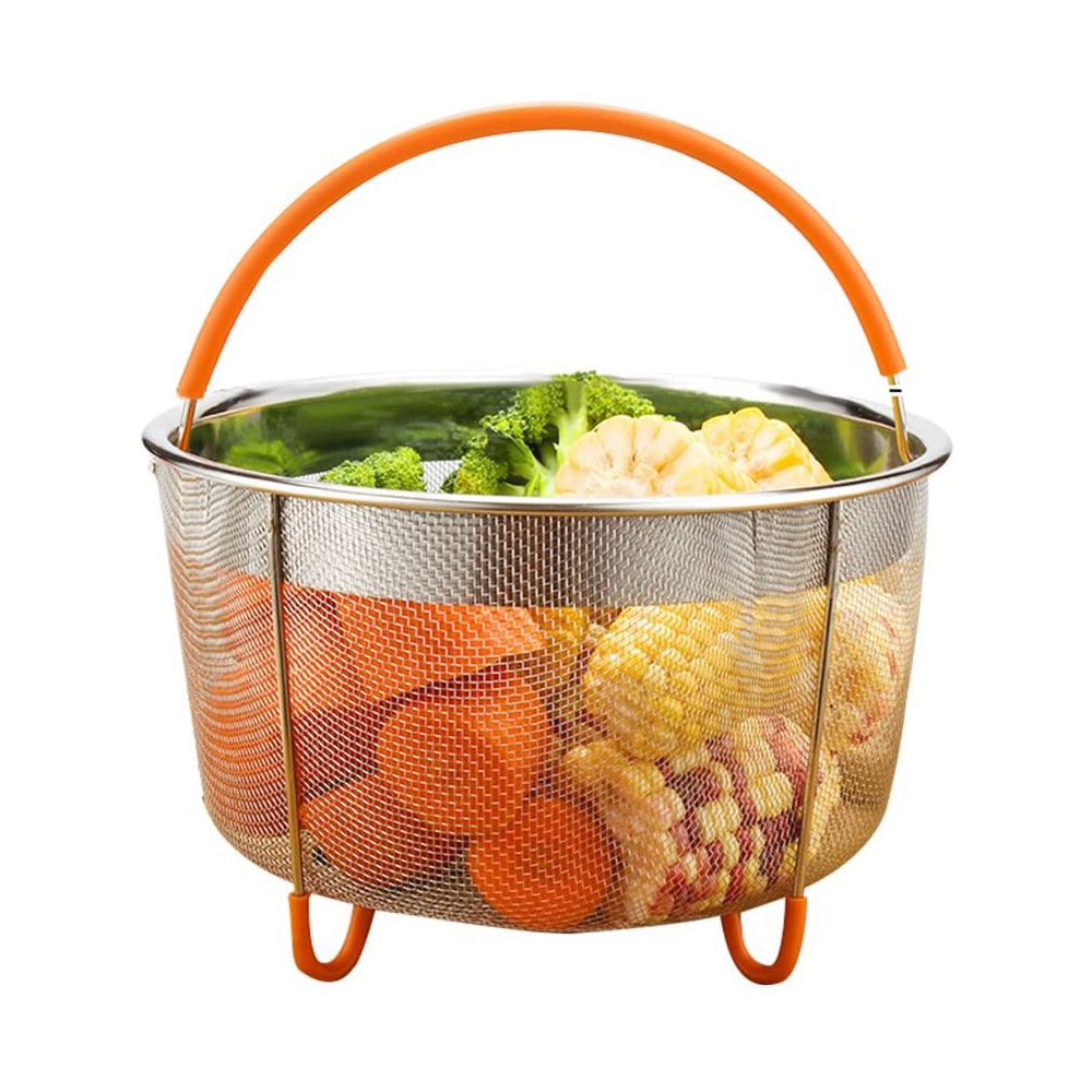 Stainless Steel Steamer Basket Set,Instant-Pot Accessories for Ninja Foodi Pressure Cooker & Multi Cooker,6Qt. 