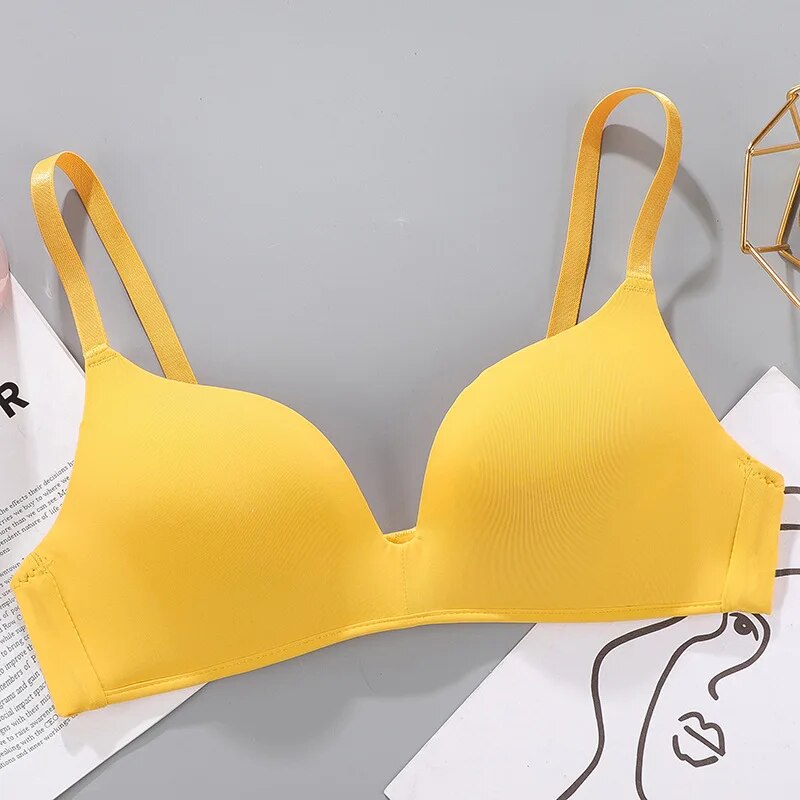 Women Seamless Bra No Wire Push Up Underwear Girls Students Breathable Thin 12 Colors Bras