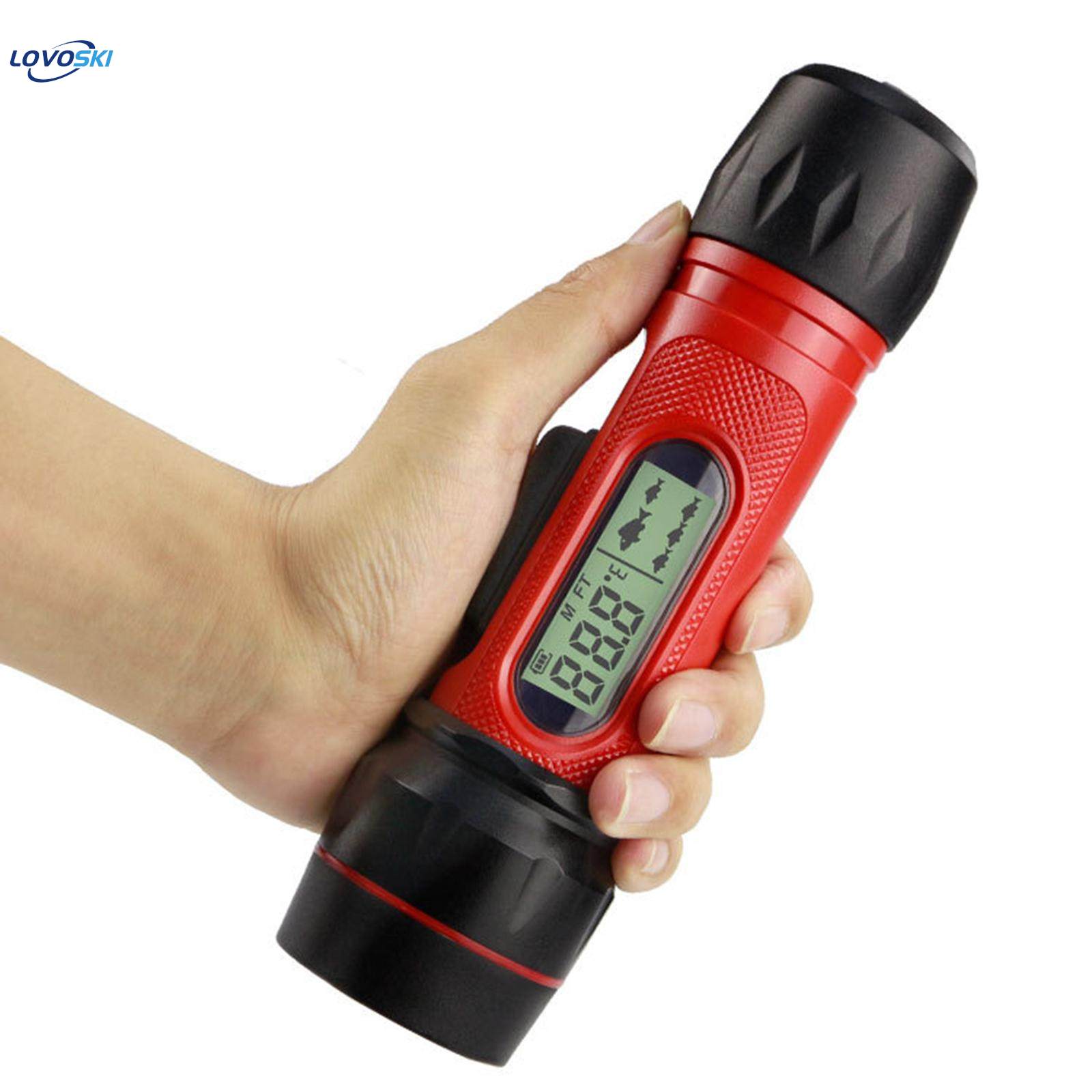 Handheld Ice Fishing Sonar Fishfinder Depth with Temperature. 