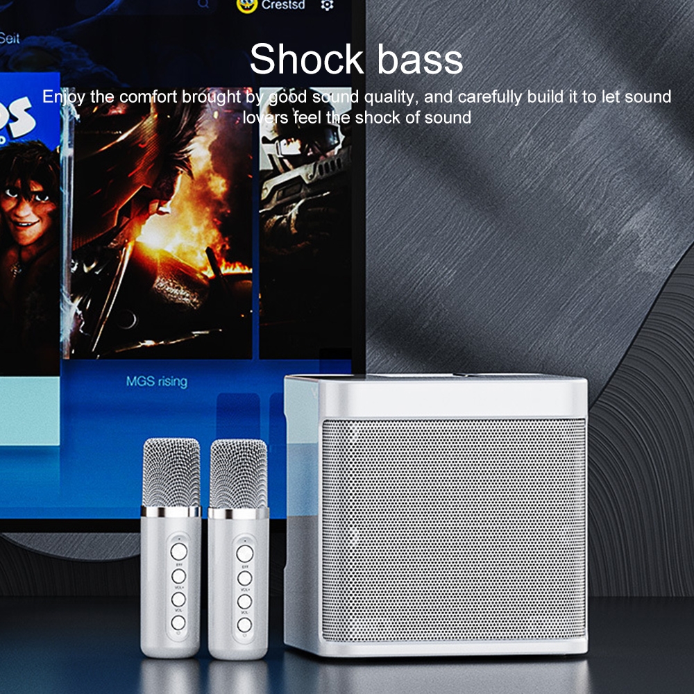 （COD Available)YS-203 Bluetooth Karaoke Speaker Wireless Microphone. 