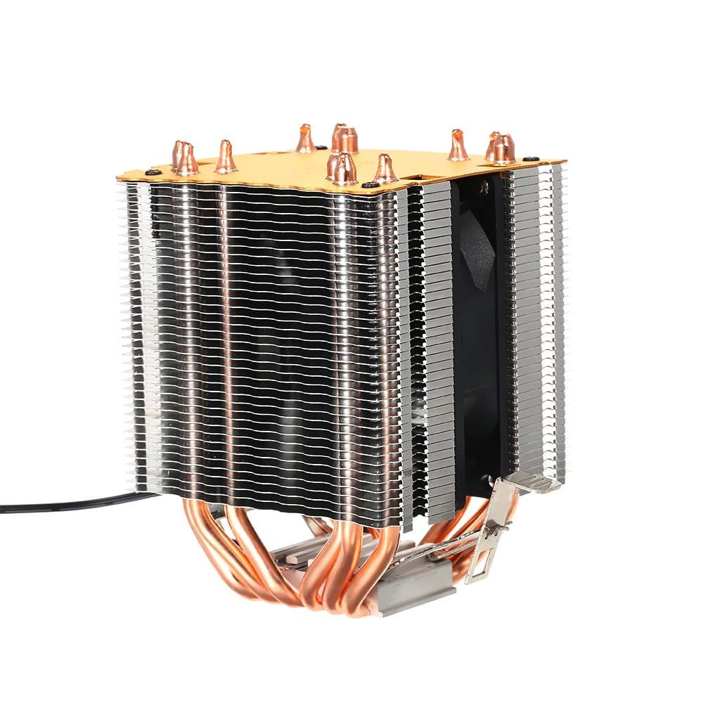 Hydraulic CPU Cooler Heatpipe Fans Quiet Heatsink Radiator Replacement for Intel Core AMD Sempron Platform with Blue Light. 
