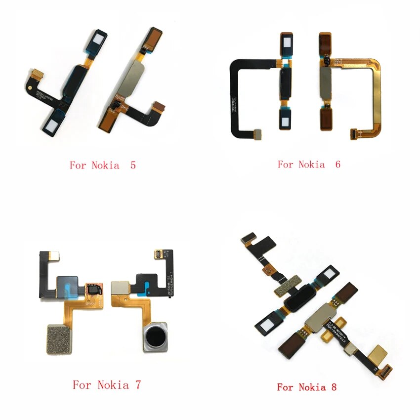Tested Fingerprint Sensor Flex Cable For Nokia 5 6 7 8 Home Back Button Key Touch ID Repair Parts