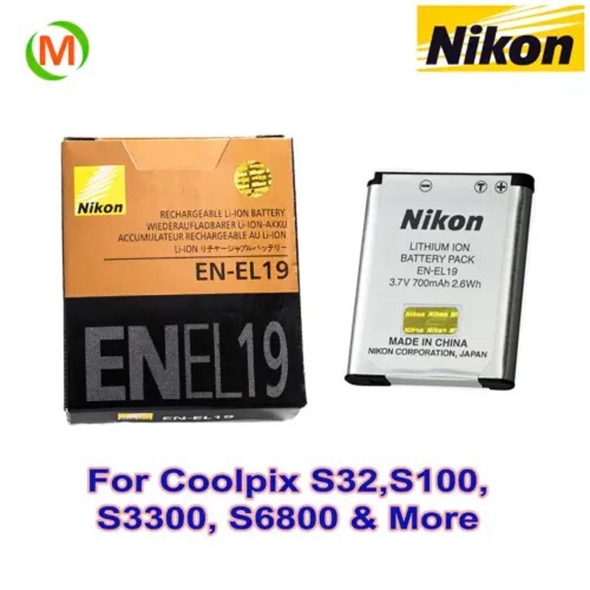 Nikon EN-EL19 Camera Battery for Coolpix Cameras 3.7v 700mAh