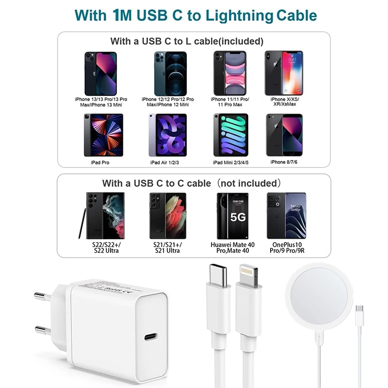 For Magsafe Original 30W Magnetic Wireless Charger For Apple iPhone 14 13 12 11 Pro Max X XS XR 8 Plus Fast Charging Accessories. 