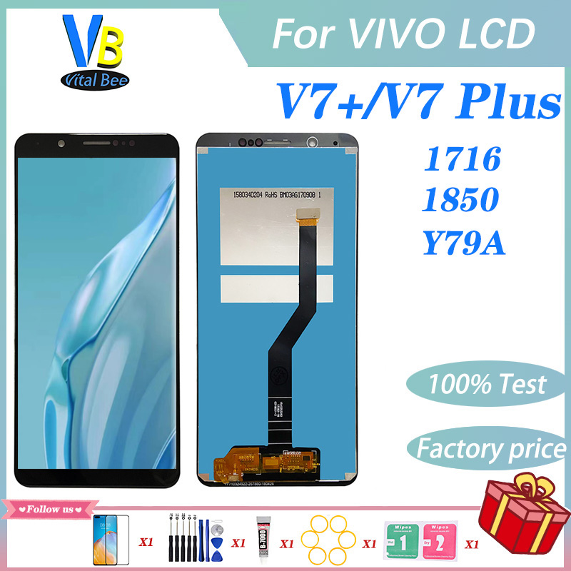 LCD For VIVO V7+ / V7 Plus LCD Display Touch Screen Digitizer Assembly 1716 1850 Y79A Replacement No Dead Pixel