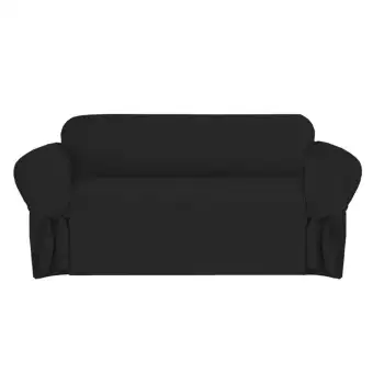 Three Seat Slipcover Sofa Loveseat Chair Furniture Cover Brown