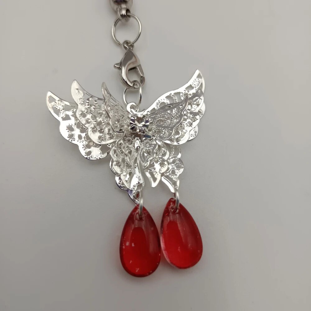 Anime Tian Guan Ci Fu Cosplay Keychain Heaven Official's Blessing Hua Cheng Xie Lian Butterfly Pendant Phone Chain Keyrings Gift. 