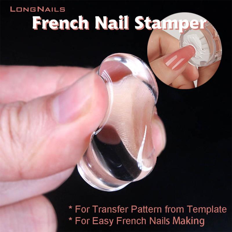 Easy-French Nail Stamper Monocle Jelly Print Silicone Transfer Print Scraper