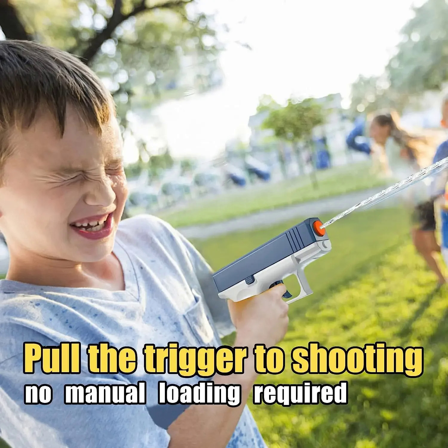 【Yurui】New kid Cool No Manual Loading Water Gun quirt Water Blater Toy Without Charge ummer wimming Pool Fighting. 