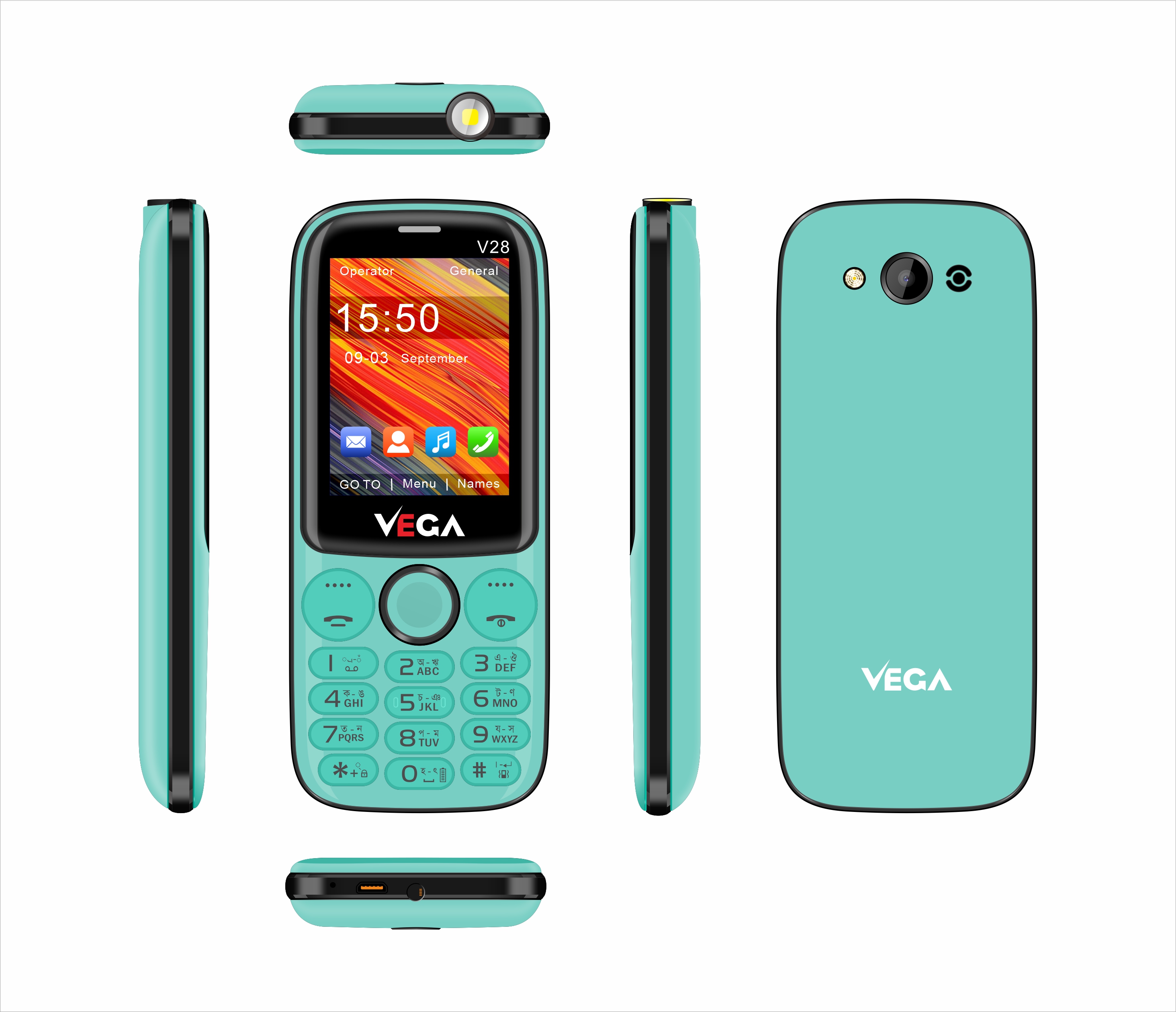 Vega V28  Dual SIM Feature Phone 2500 Mah powerful  Battery. 