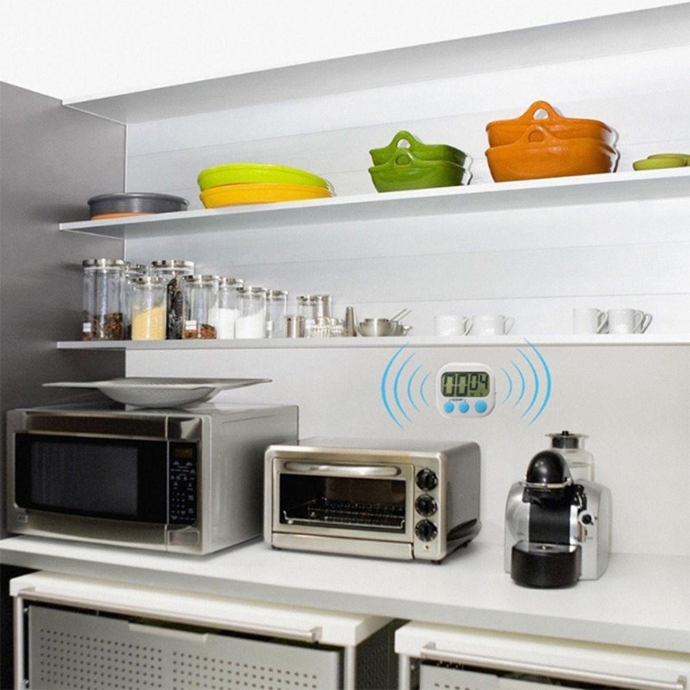 Study Magnetic Baking Counter Alarm Clock Shower Digital Timer Kitchen Timer Cooking Timer LED Timer. 