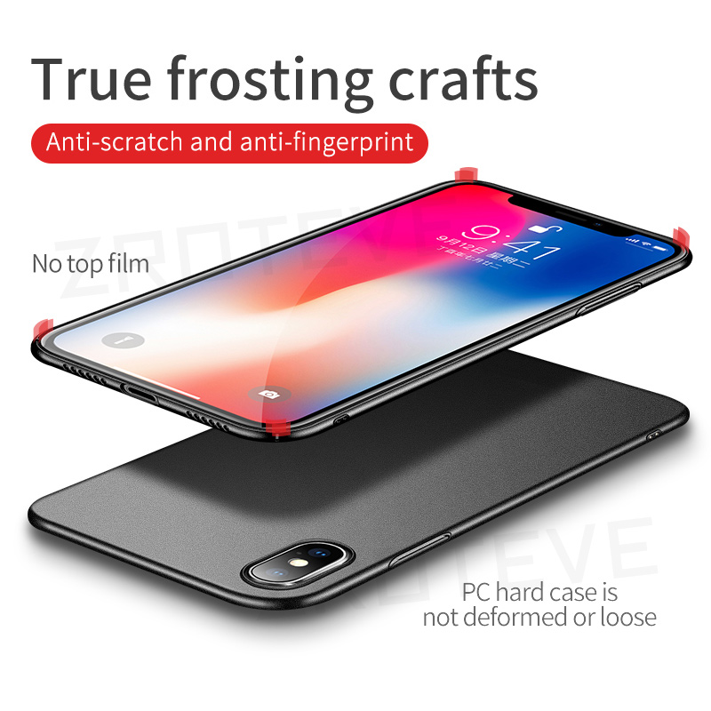 For iPhone X XR Case ZROTEVE Luxury Ultra Thin Frosted Hard PC Cover For Apple iphone XR XS Max iPhonex 10 iPhone10 Phone Cases. 