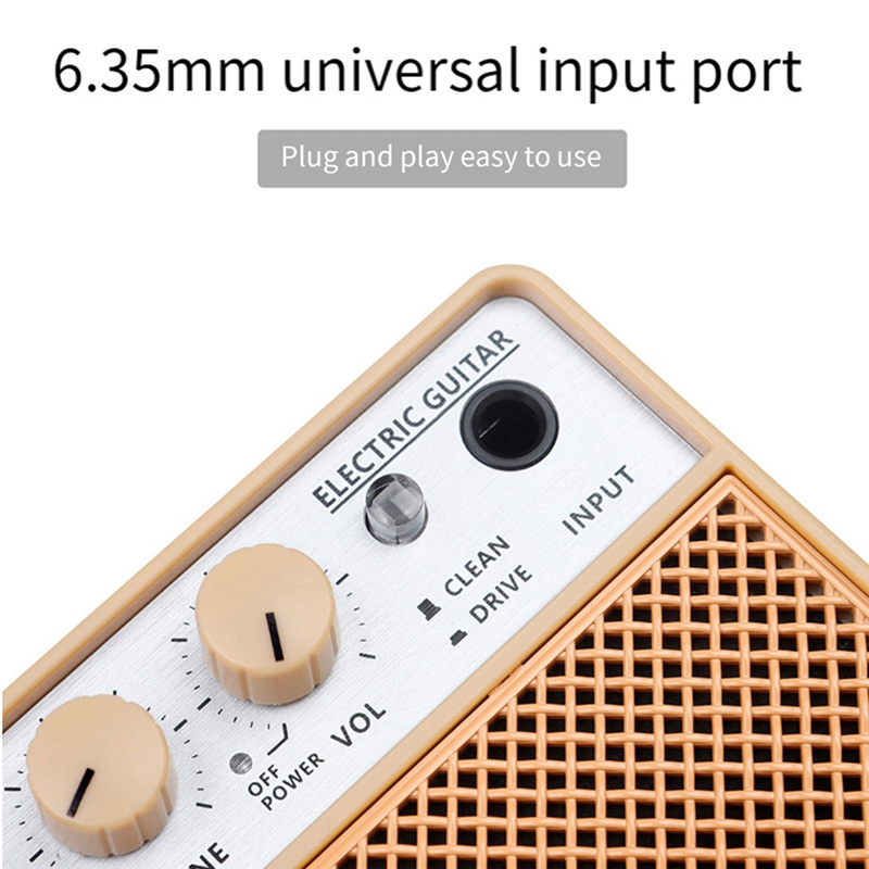 Portable Guitar Amplifier 10W Guitar Amplifier Speaker Portable Mini Bass Bluetooth Instrument Sound Box Easy to Use. 