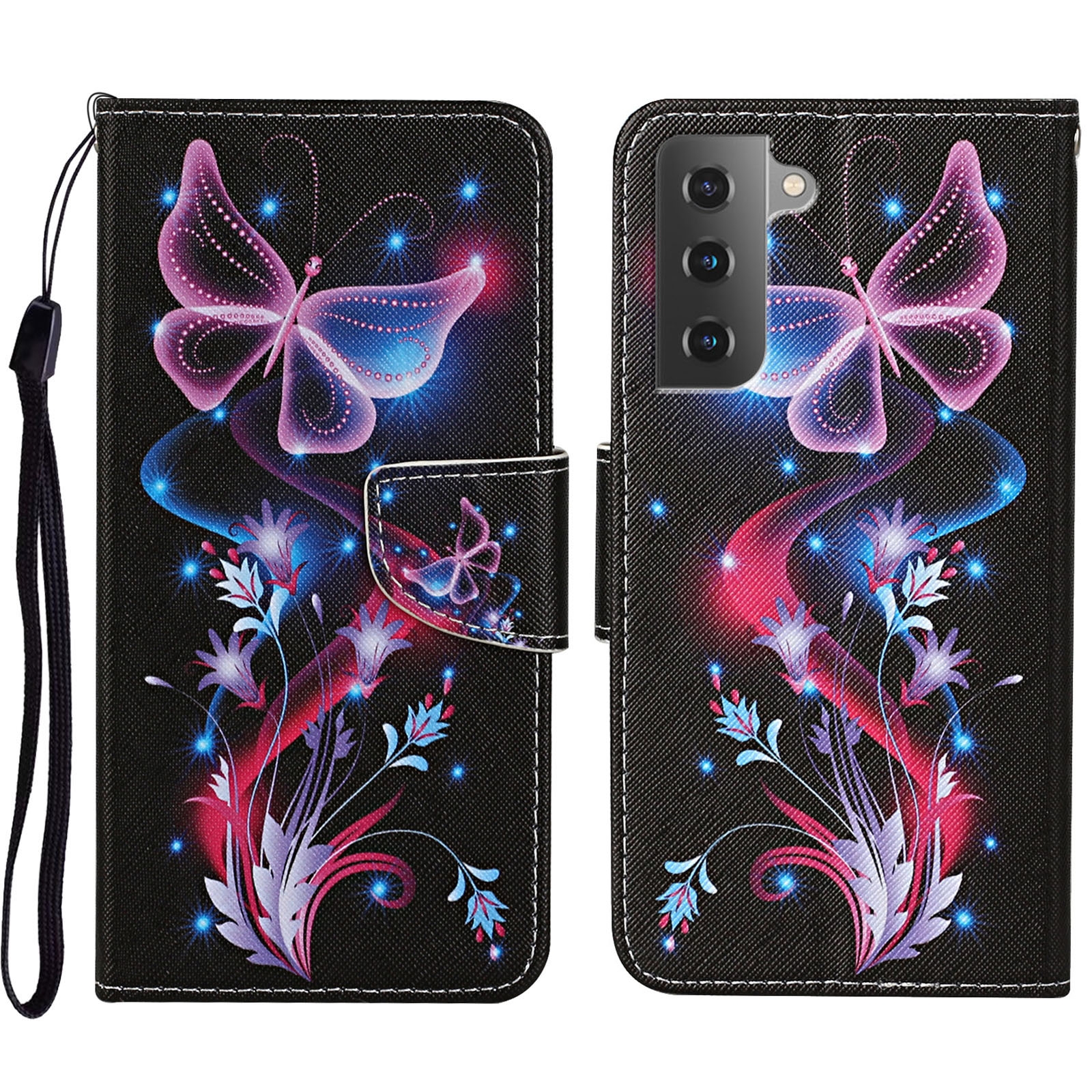 For Samsung Galaxy S23 5G Colored Drawing Pattern Leather Phone Case