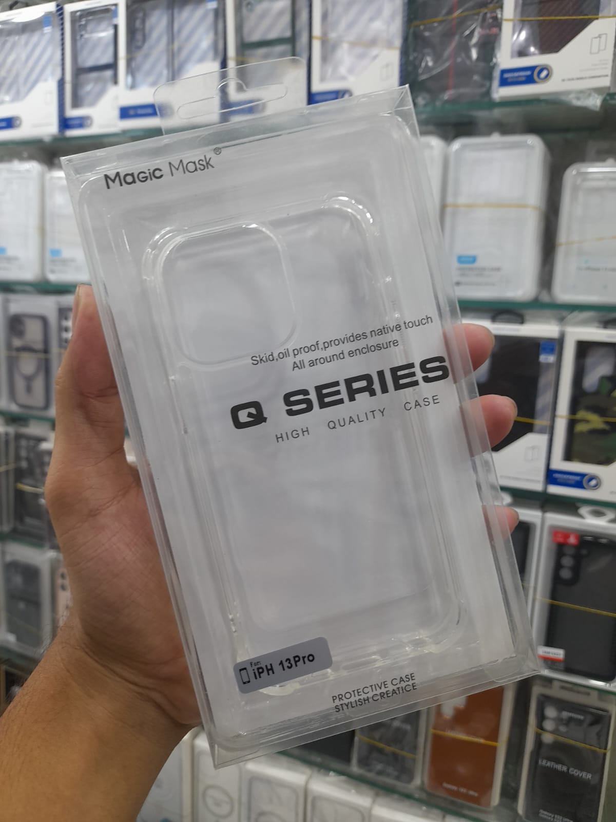 For iPhone 13 Pto- Q Series Hard TPU Protective Cover With Side Bumper Case for iPhone 13 Pro