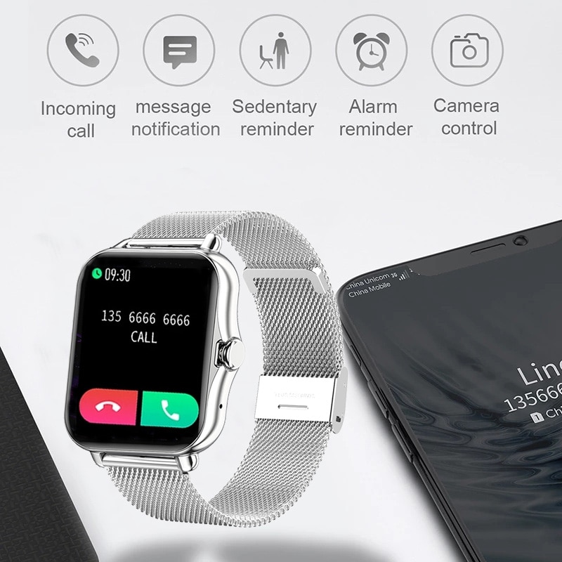 GEJIAN Smart Watch Men Women Bluetooth Call Smartwatch ECG Fitness Tracker Waterproof 1.69 inch touch screen For Android iOS. 