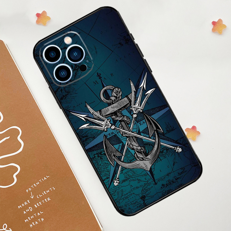 Anchor Sea Beach Phone Case For iPhone 15 14 13 12 11 Pro Max Mini 7 8 Plus XS X XR SE 2022 2020 Back Cover. 