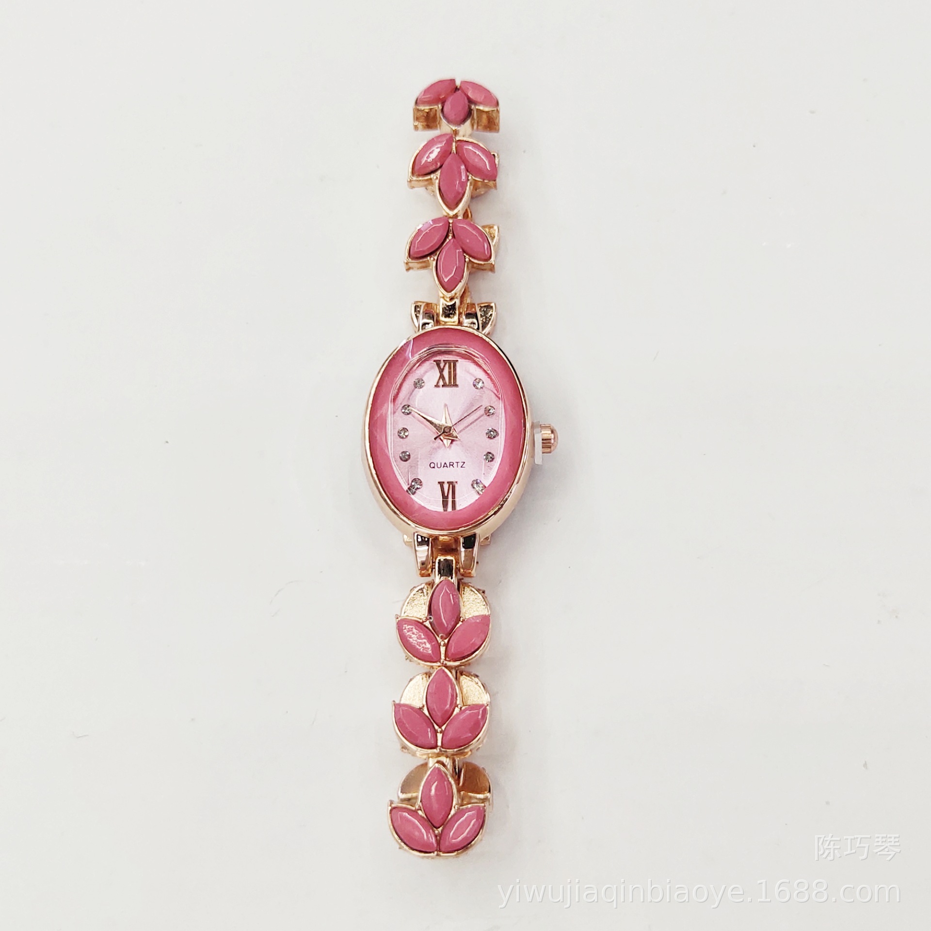 Cross-border foreign trade, new wheat ears and diamonds, women's watches, petals, leaves, women's quartz watches, violet bracelet watches