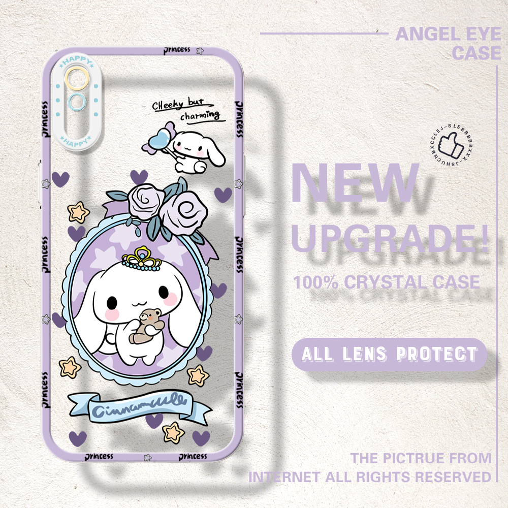 YYDS for Redmi 9A Back Cover Cute Kuromi Transparent Crystal TPU Soft Case Full Lens Protection Ultra Thin Drop Resistant Phone Case. 