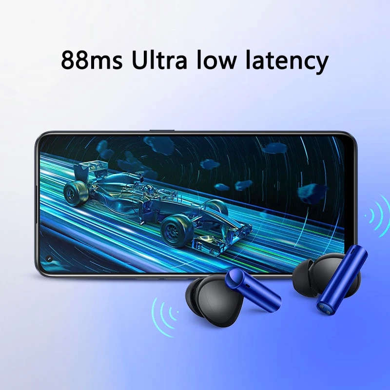 Global Version realme buds air 3 Bluetooth 5.2 long battery life Earphone 42dB Active Noice Cancelling Headphone IPX5 Waterproof. 