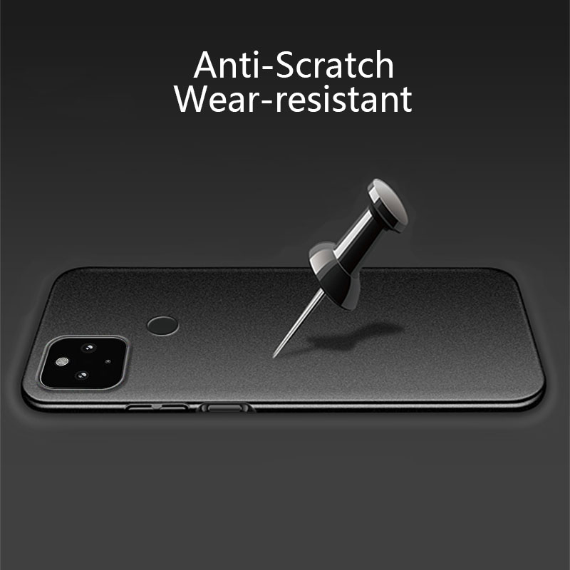 Top-Tier Option - Google Pixel 4A 5G for Tokifu Back Cover Matt Simple Solid Color Soft Silicon TPU Case. 
