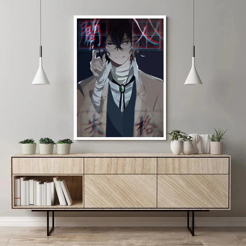 Bungou Stray Dogs Poster Popular Classic Japanese Anime Posters Wall Art Picture Canvas Painting Print Room Home Decoration. 