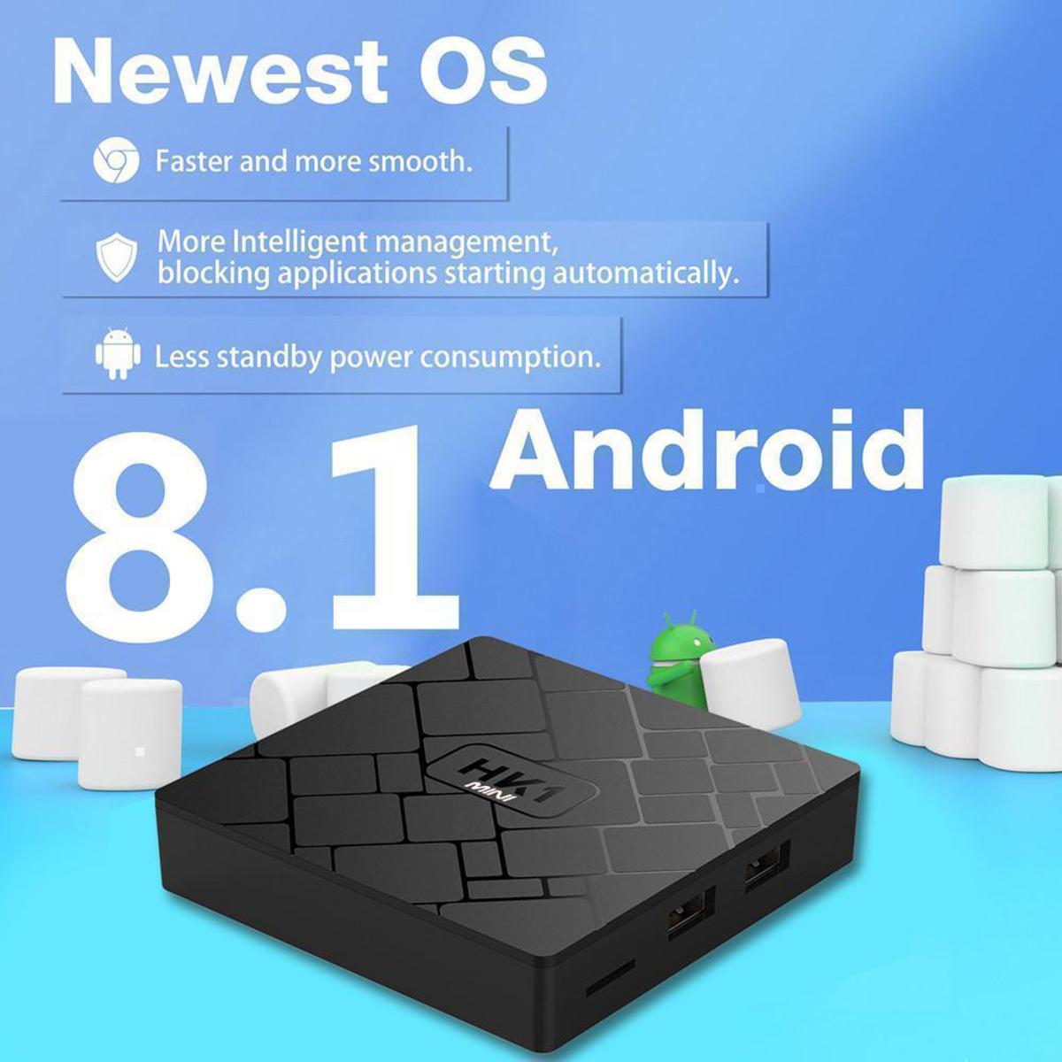HK1 MINI 2+16GB Android 8.1 Smart TV BOX RK3229 4K 3D H.265 Wifi Media Player