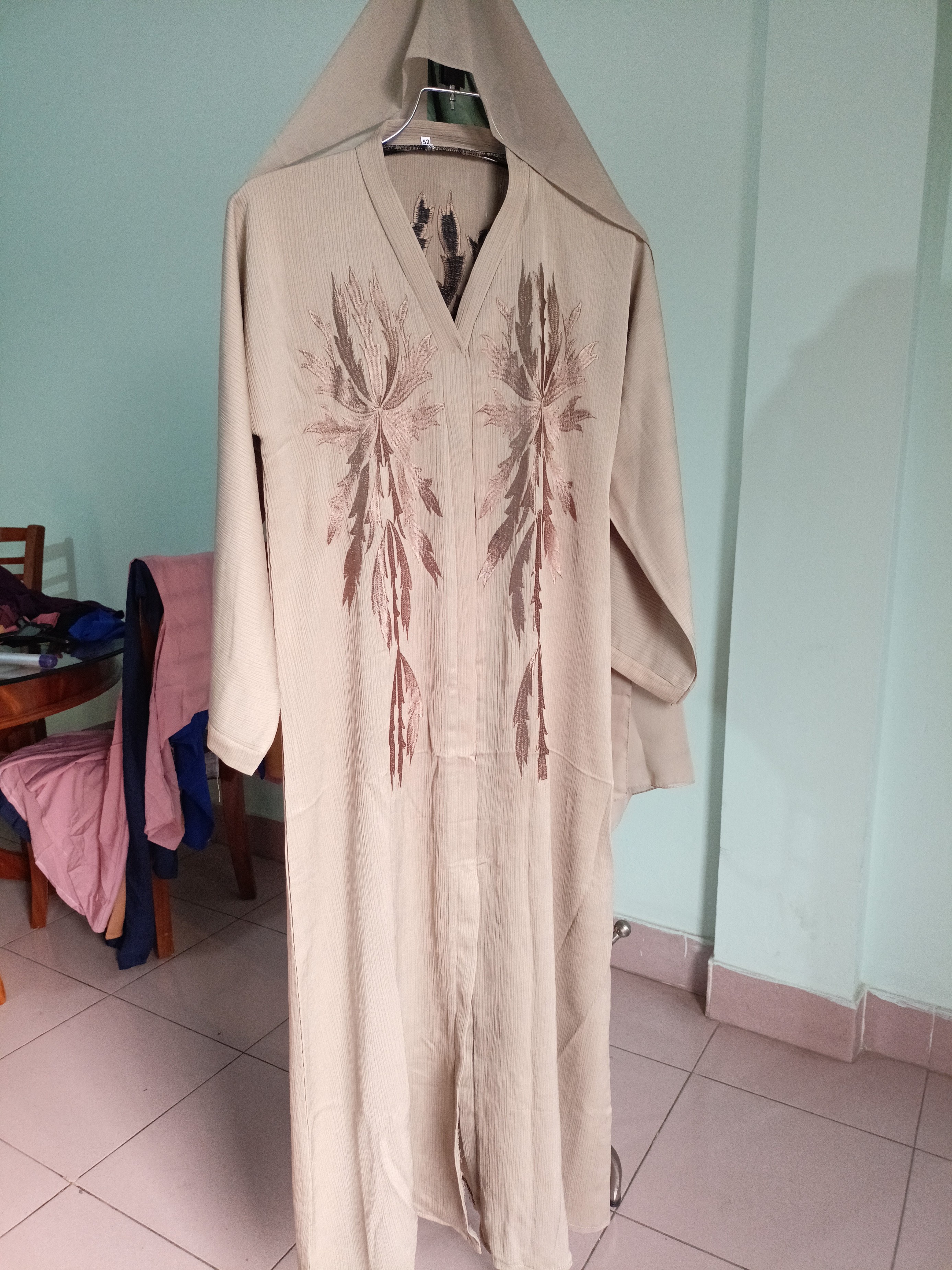 Most demanding elegant design Dubai jum fabrics Borka with Embroidery For Women Regular Use Borka Outerwear Zoom fabrics Abaya Borkha Borka For Women. 