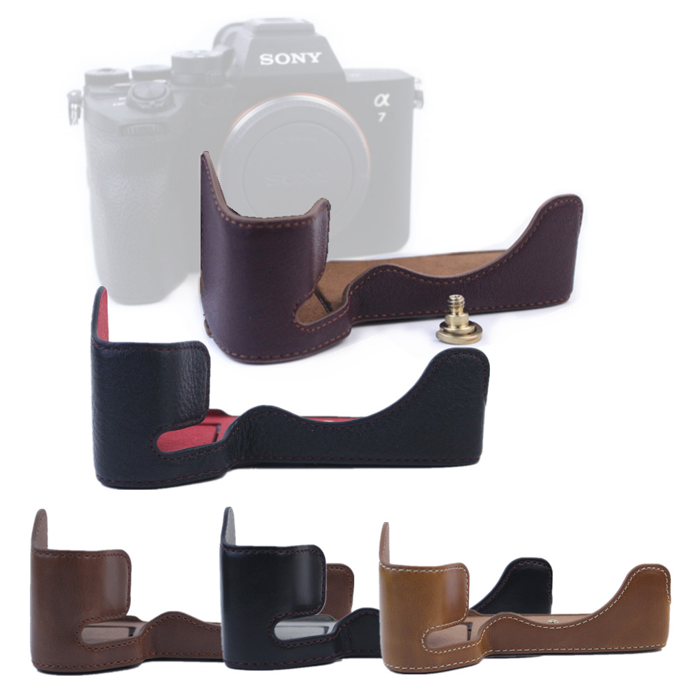 Leather Sony A7iii Protective Case Camera Case Bag Leather Half - Main Image