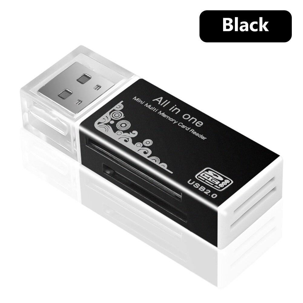 4 In 1 Micro SD Card Reader Adapter SDHC MMC USB SD Memory T-Flash M2 MS Duo USB 2.0 4 Slot Memory Card Readers Adapter Support. 