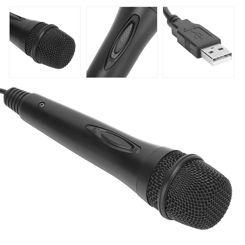 USB Wired Microphone Mic for PC PS4 Switch XBOX One 360 Wii Game Console. 