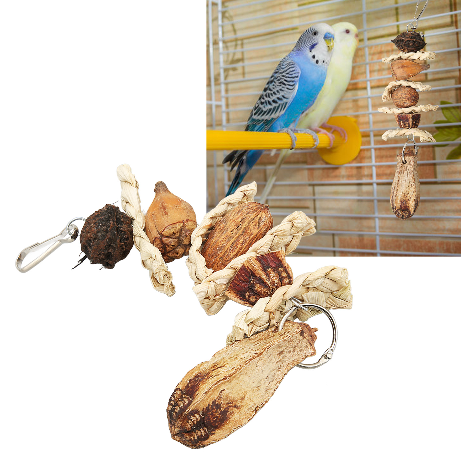 Bird chew toys, parrot chew toys to relieve boredom handmade. 