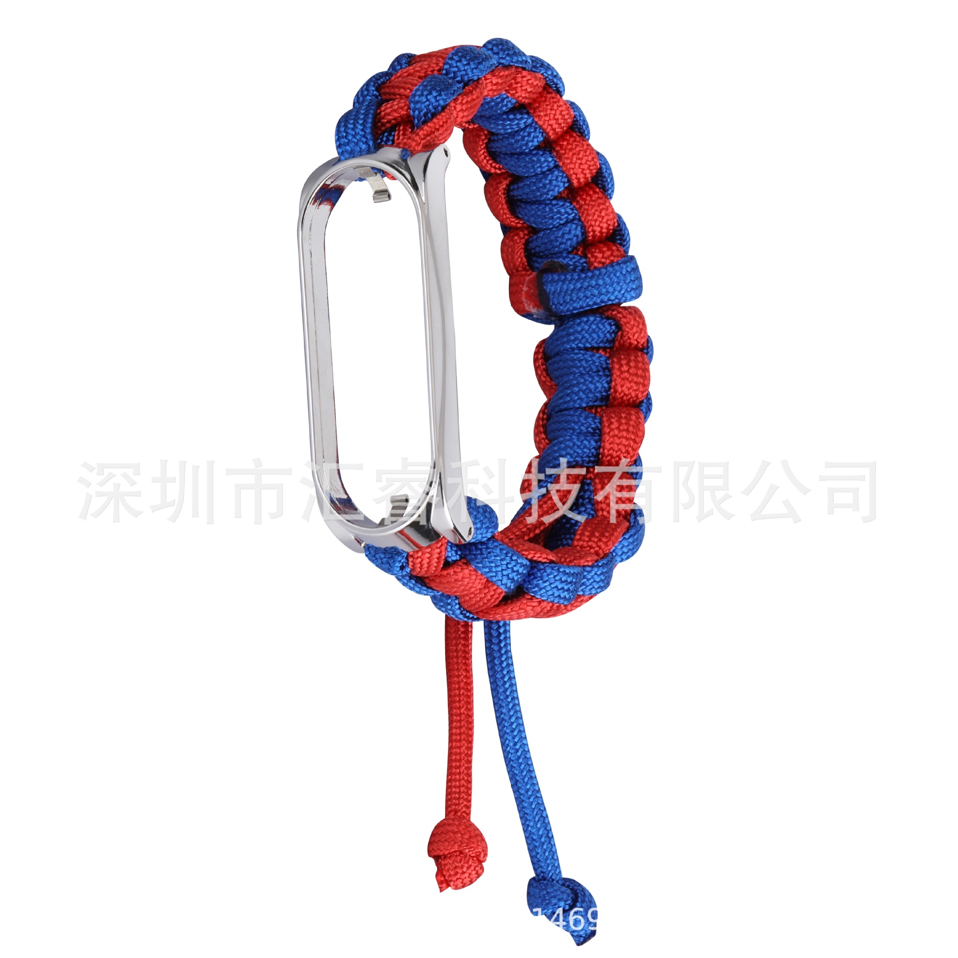 For Mi Band 8/7/6/5/4/3 NFC paracord weave adjustable wristband. 