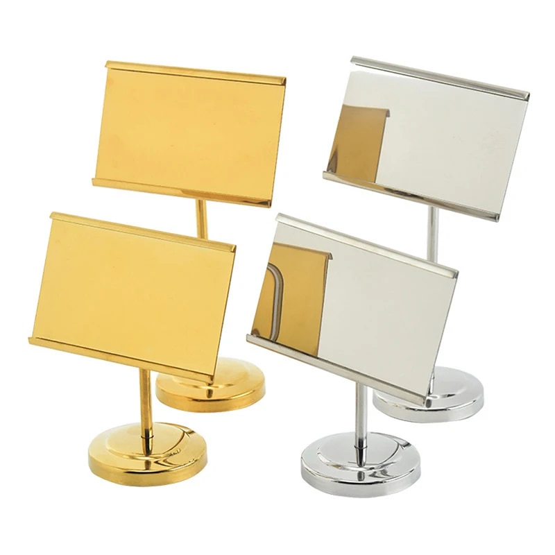 High End Hotel Buffet Label Rack Price Tag Display Stand Food Sign Holder Desk Sign Stand Name Card Clip Info Display Stand. 