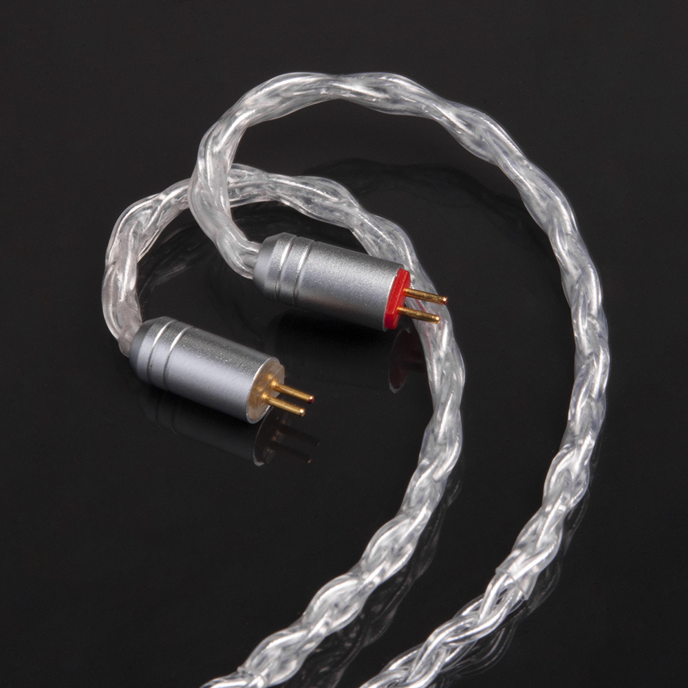 Yinyoo H3 H5 8 Core Upgraded Silver Plated Earphone Cables With Mmcx/2pin For Blon Bl-01 Bl-03 Asx Zsx Edx Dq6 Cca Ca16 Ckx. 