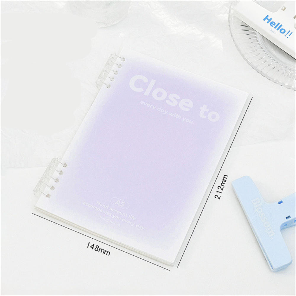 B5 size Loose-Leaf notebook Portable A5 size Binder Binder book 60 sheets Lined pages Lined book for School supplies Office supplies Students Writing -taking. 